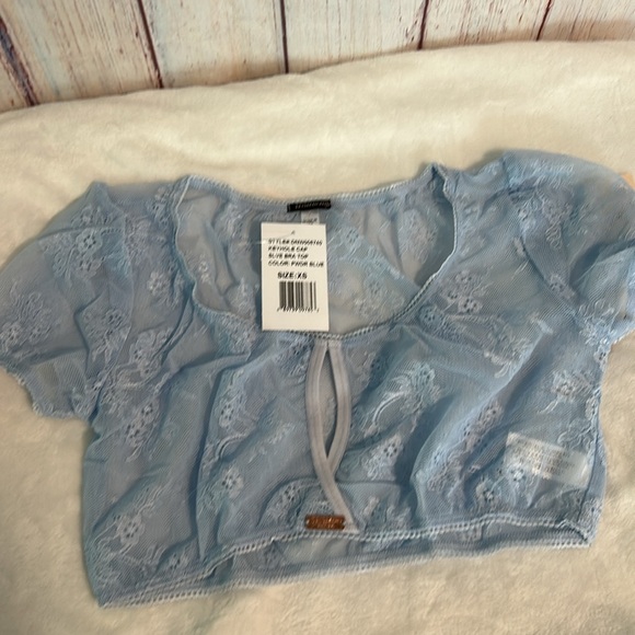 NWT Daydream Nation X Dolls Kill Keyhole Cap Sleeve Bra Top - Picture 5 of 7